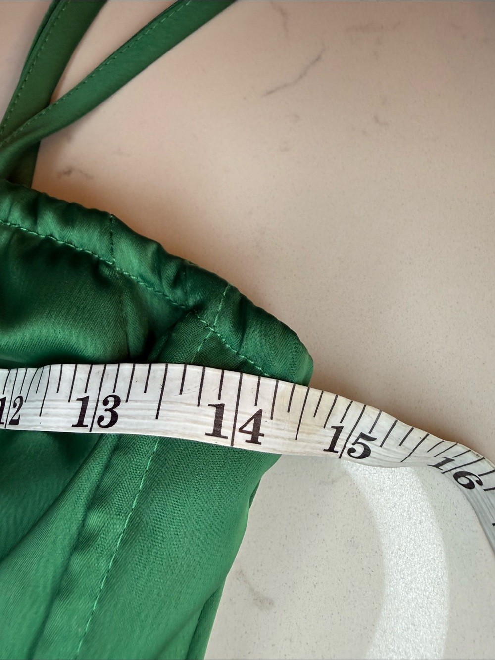 PrettyLittleThing Green Satin Boned Corset Top - Picture 8 of 10